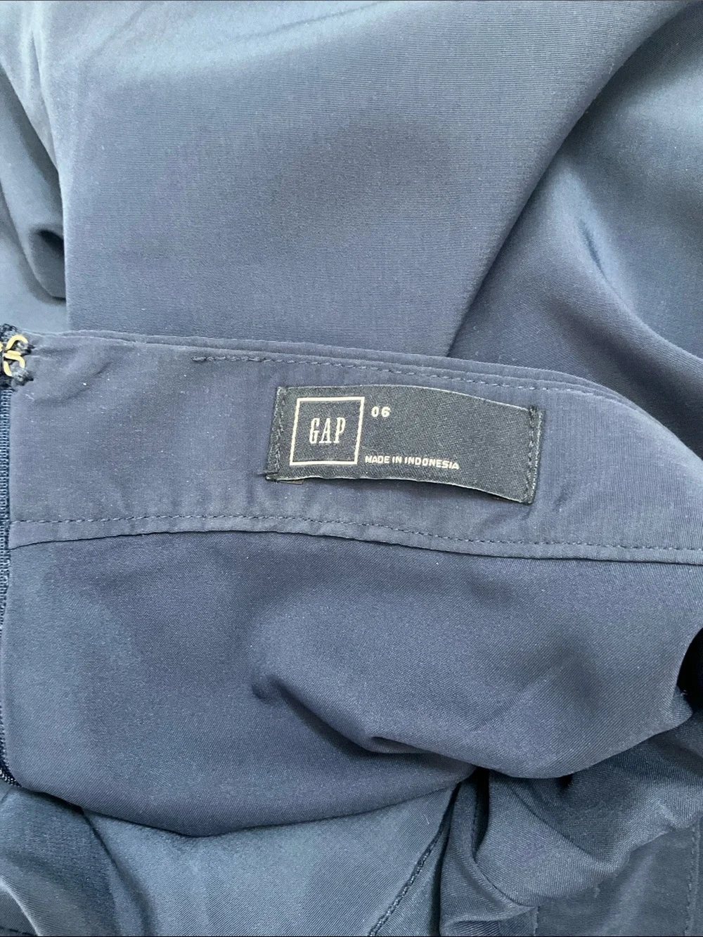 GAP Midnight Blue A-Line asymmetric Midi Skirt